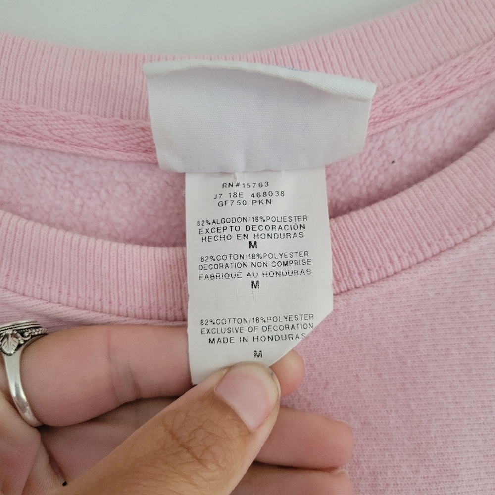 Champion Reverse Weave Bubblegum Pink Crewneck Sweatshirt Womens Size Medium - Picture 6 of 7